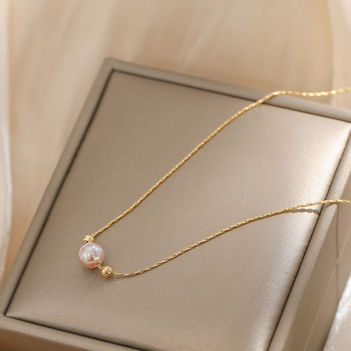 925 Sterling Silver Natural Freshwater Pearl Necklace Pendant Choker