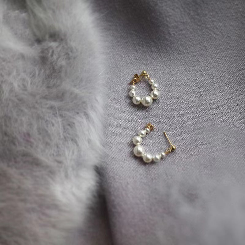 Freshwater Pearl Earrings 925 Pure Silver Jewelry