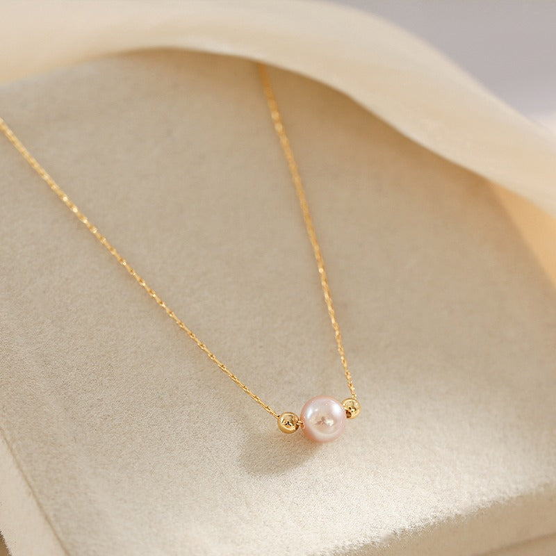 925 Sterling Silver Natural Freshwater Pearl Necklace Pendant Choker