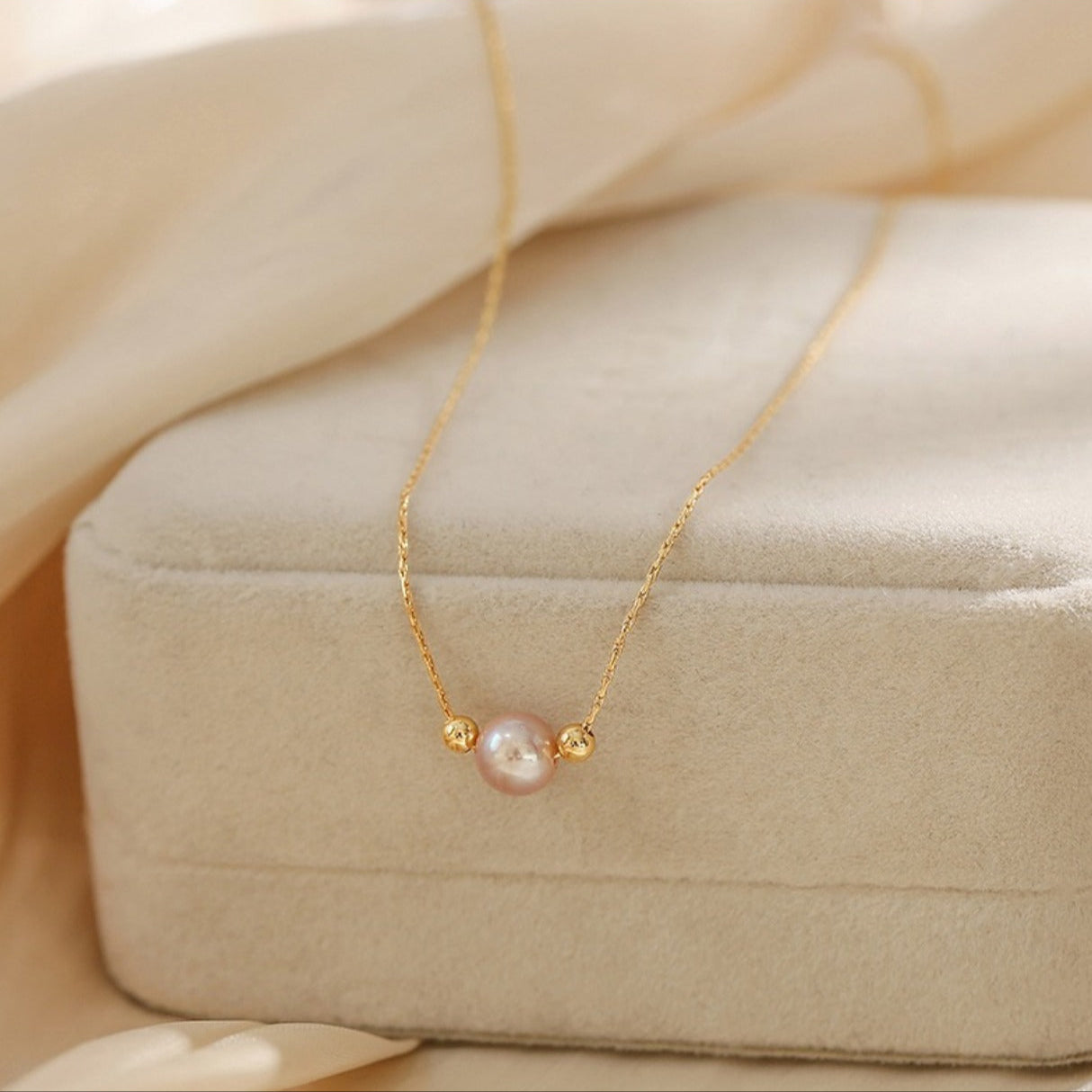 925 Sterling Silver Natural Freshwater Pearl Necklace Pendant Choker