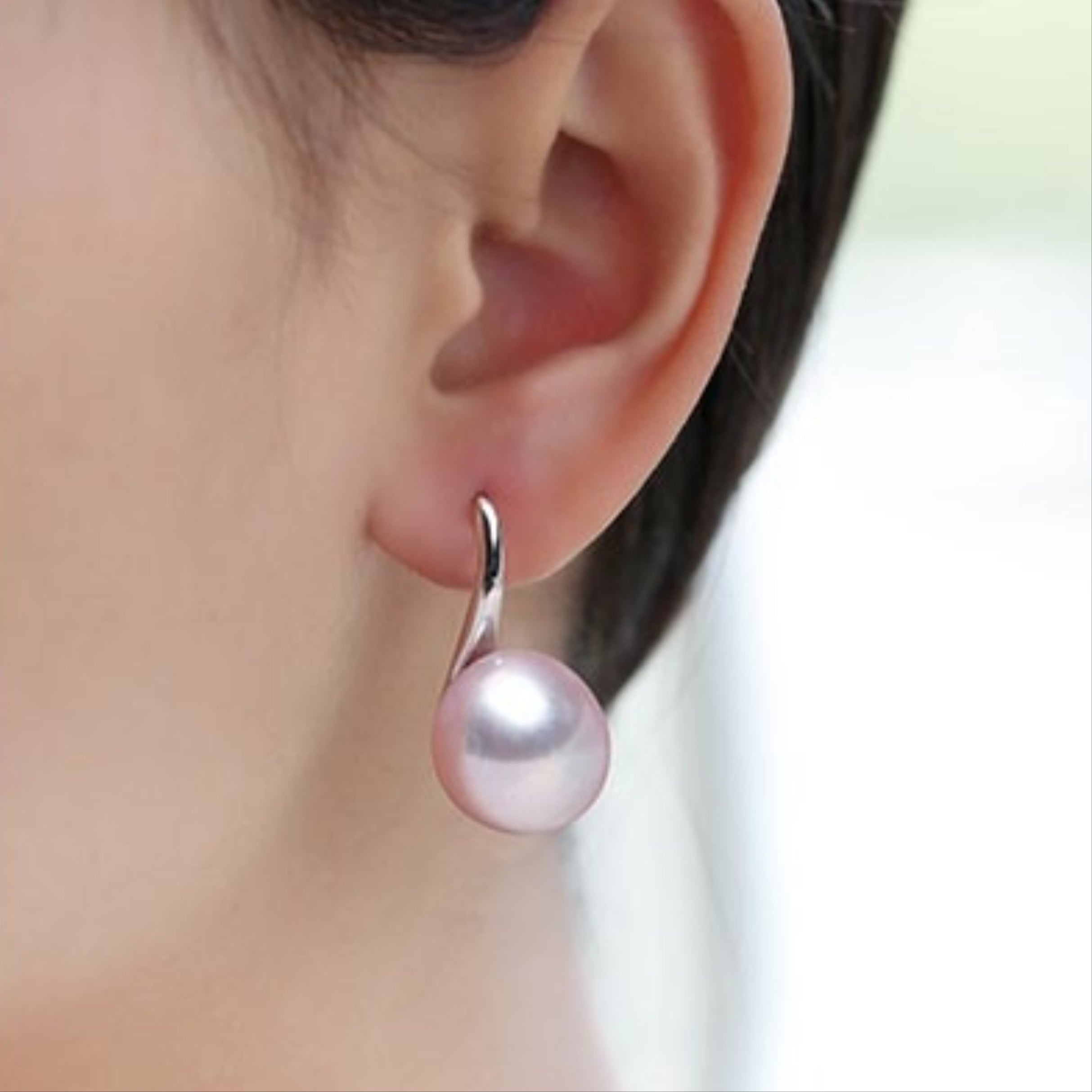 Natural Freshwater Pearl Pure Silver Earrings