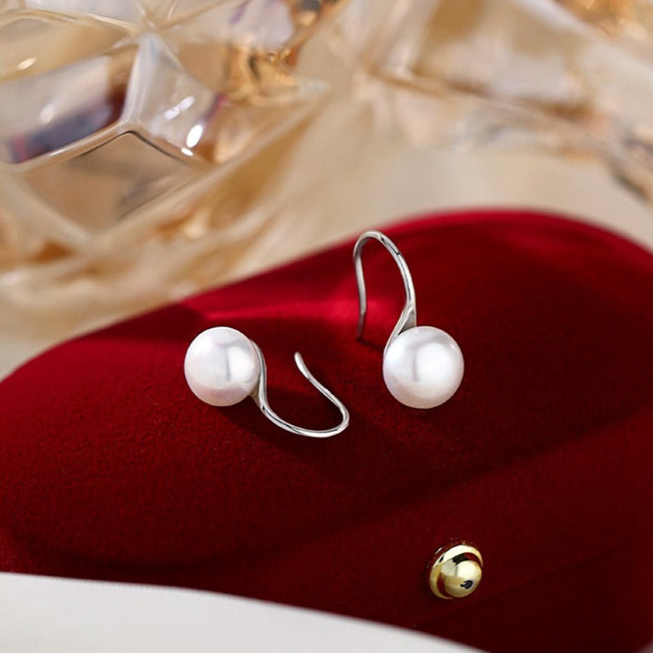 Natural Freshwater Pearl Pure Silver Earrings