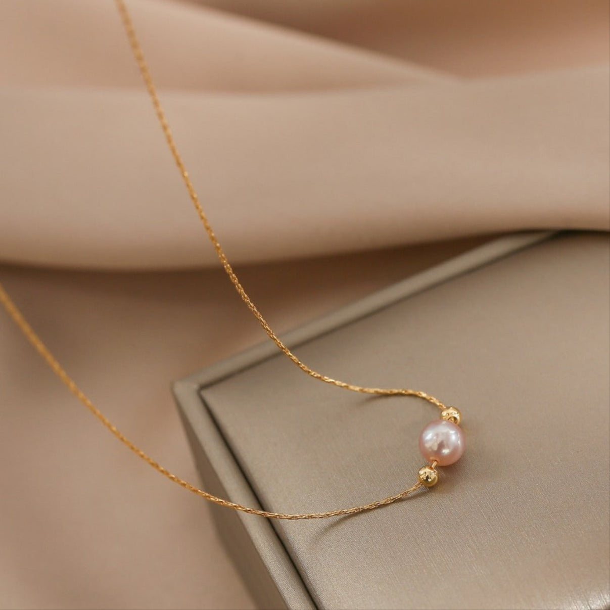 925 Sterling Silver Natural Freshwater Pearl Necklace Pendant Choker