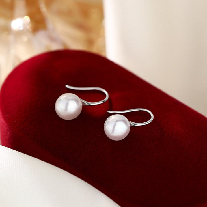 Natural Freshwater Pearl Pure Silver Earrings