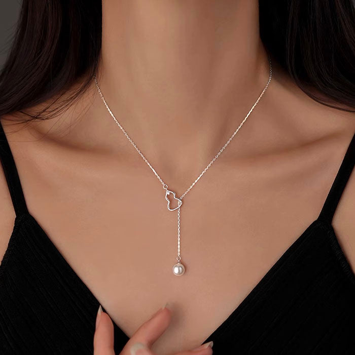 Handmade DIY Pearl Jewelry Edison Pearl 925 Silver Gourd Pearl Necklace
