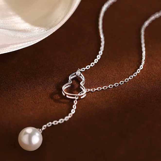 Handmade DIY Pearl Jewelry Edison Pearl 925 Silver Gourd Pearl Necklace