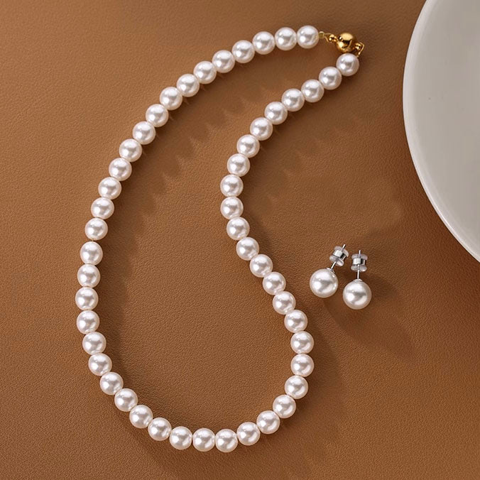 Handmade DIY Pearl Jewelry White AK Pearl Necklace