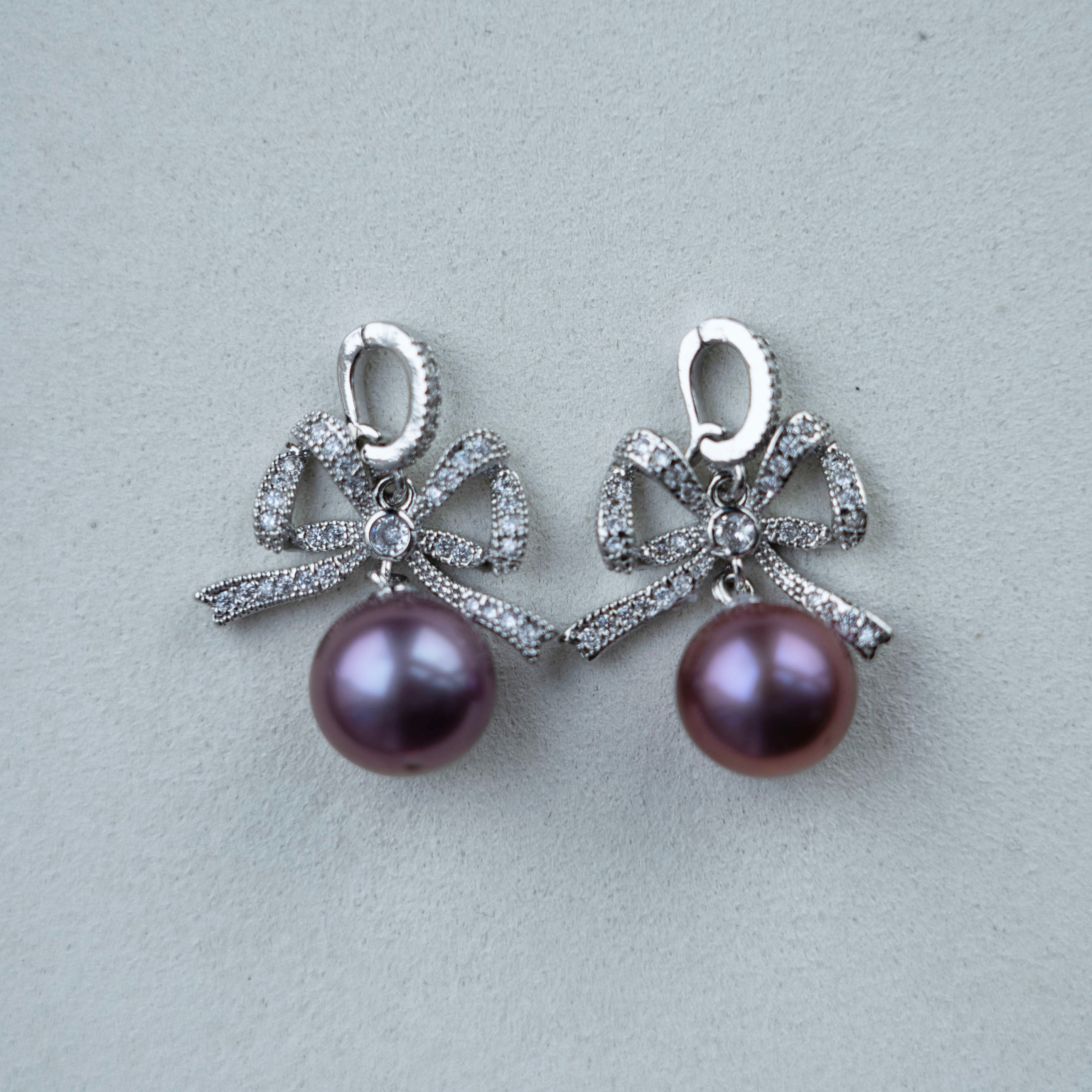 Handmade DIY Pearl Jewelry Blueberry Edison Pearl Earring