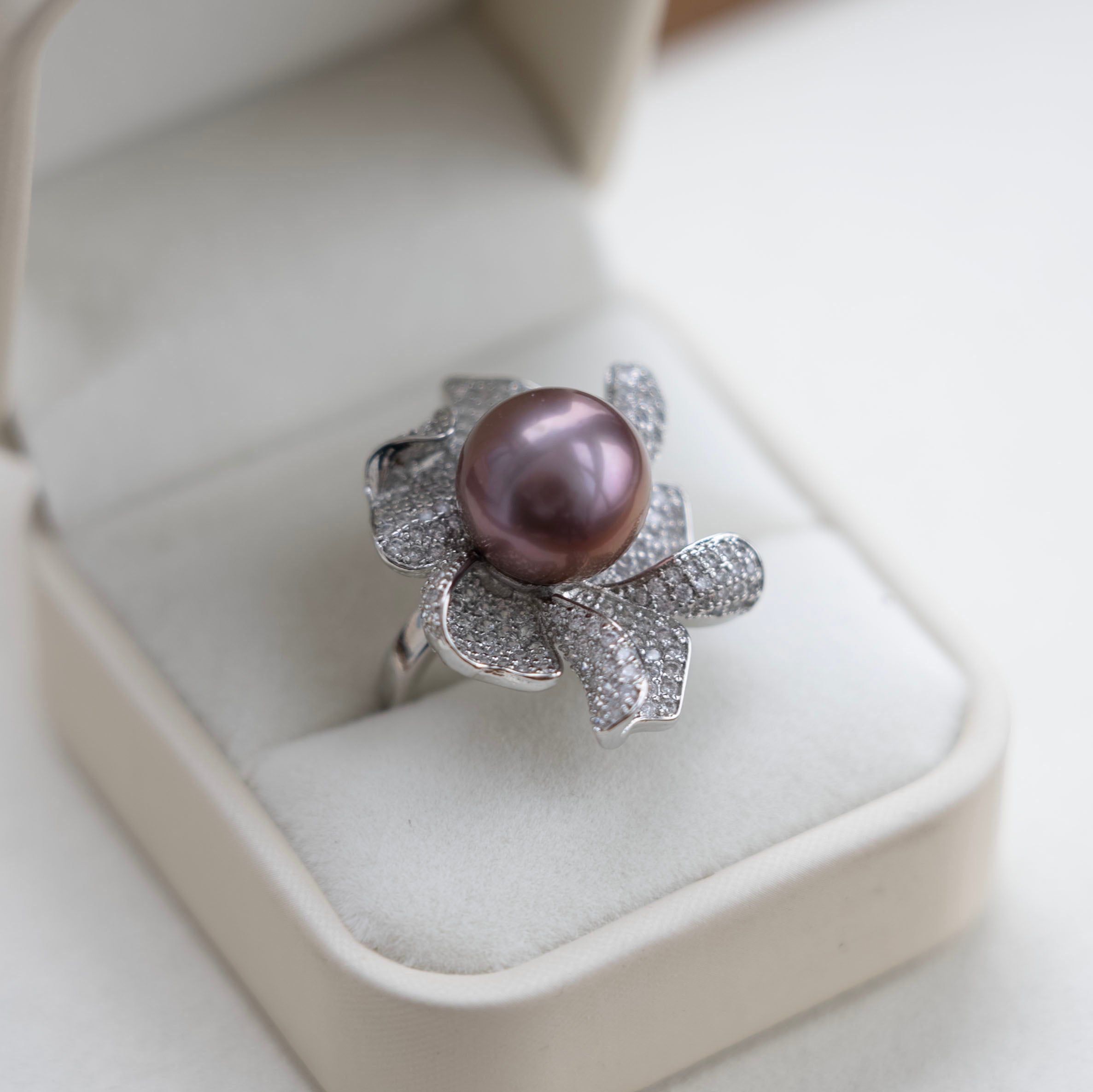 Handmade DIY Pearl Jewelry Blueberry Edison Pearl Ring