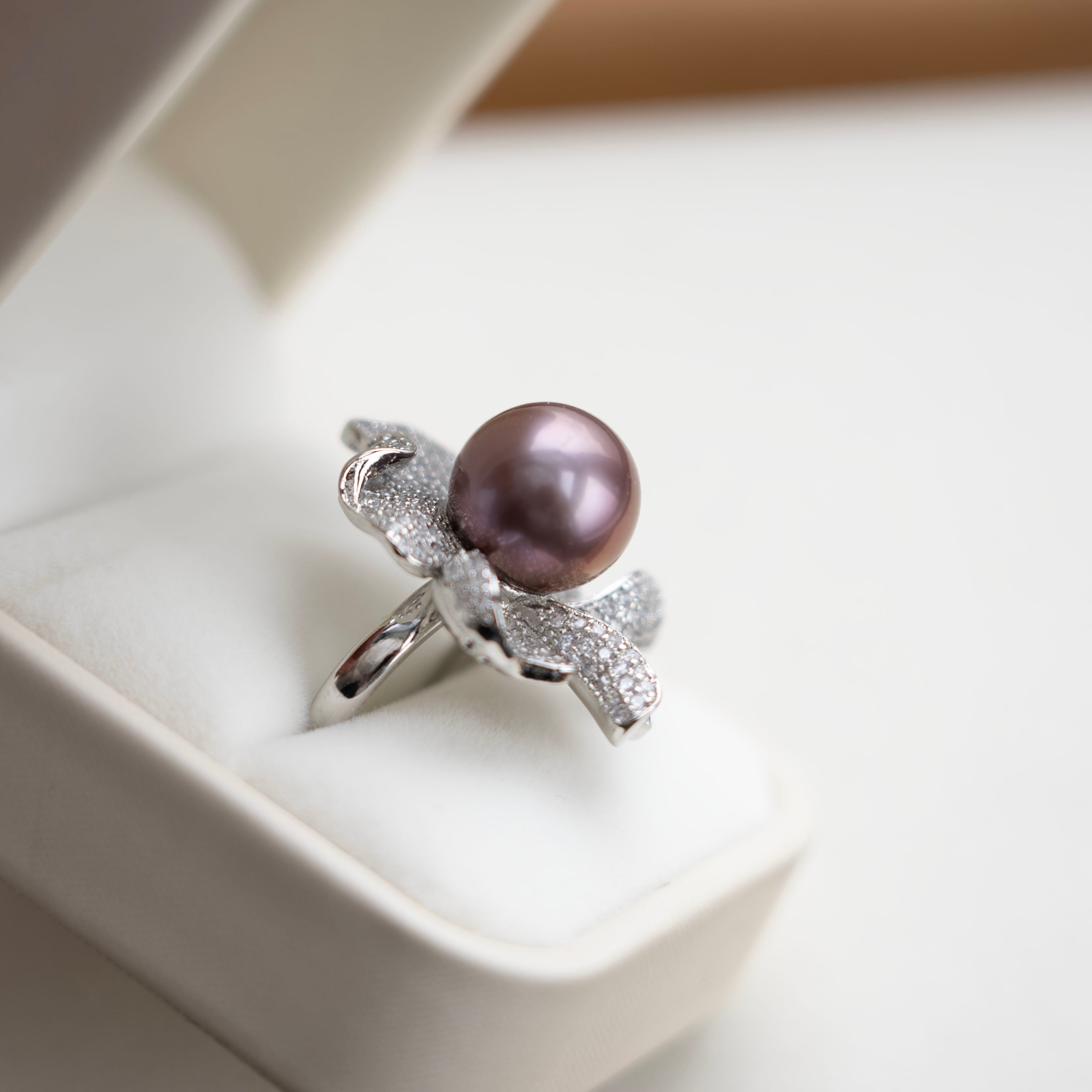 Handmade DIY Pearl Jewelry Blueberry Edison Pearl Ring